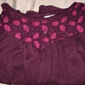 Crop top.  Color maroon